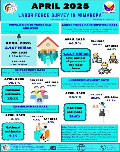 April 2024 Labor Force Survey in MIMAROPA (Preliminary Results)