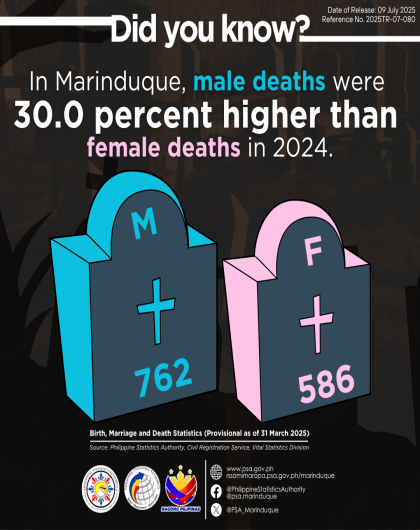 Registered Deaths By Sex in Marinduque: January to November 2024 (P as of 31 March 2025) 