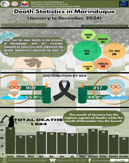 Registered Deaths in Marinduque: January - December 2024