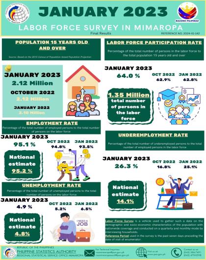 January 2023 Labor Force Survey in MIMAROPA