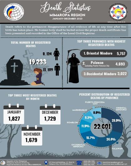 Death Statistics in MIMAROPA Region