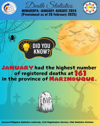 Trivia on Death Statistics, MIMAROPA: January to August 2024 _v2