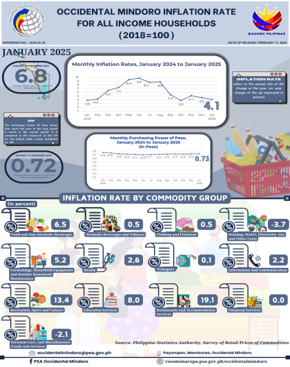 Infographics about the Inflation Rate of Occidental Mindoro for All Income Households