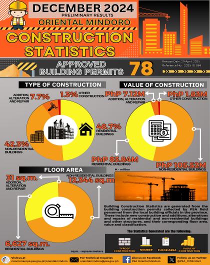 Oriental Mindoro Building Construction Statistics December 2024