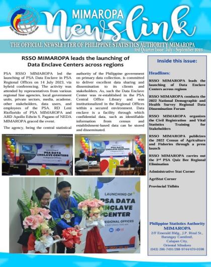 3rd quarter 2023 Newsletter MIMAROPA