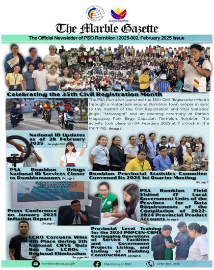 The Marble Gazette - The Official Newsletter of PSO Romblon - February 2025 Issue