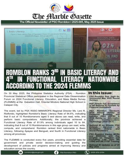 The Marble Gazette - The Official Newsletter of PSO Romblon - May 2025 Issue