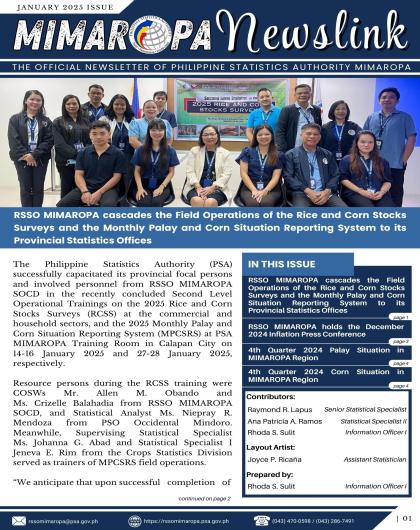 January 2025 Newsletter MIMAROPA