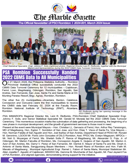 The Marble Gazette - The Official Newsletter of PSO Romblon - March 2024 Issue