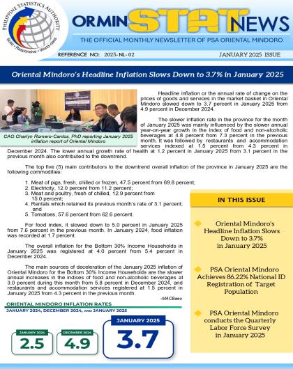 Oriental Mindoro February 2025 Newsletter (January 2025 Issue)