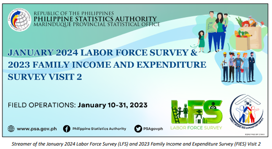 Streamer of the January 2024 Labor Force Survey