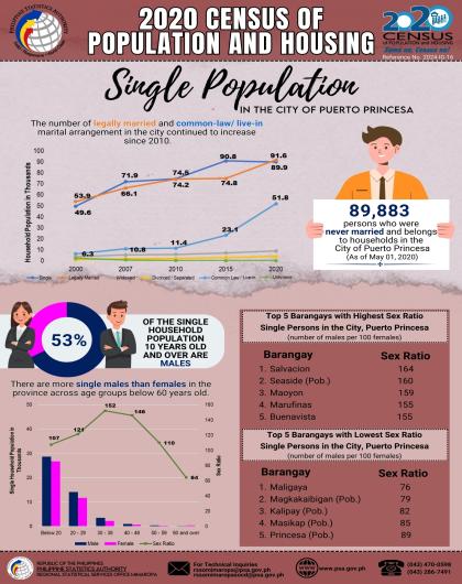 Single Population in the City of Puerto Princesa (2020 CPH)