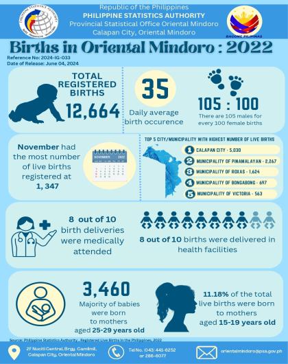 Infographics on Oriental Mindoro Birth Statistics - 2022
