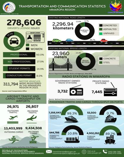 Transportation and Communication Statistics MIMAROPA Region