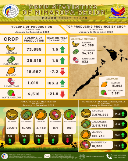 Crops Statistics of MIMAROPA Region