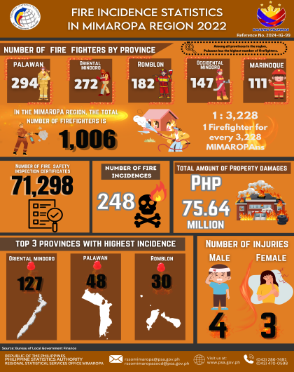 Fire Incidence Statistics in MIMAROPA Region 2022