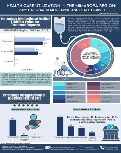 Health Care Utilization in the MIMAROPA Region: 2022 National Demographic and Health Survey