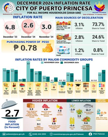 December 2024 Inflation Rate for All Income Households in the City of Puerto Princesa