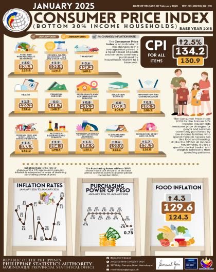January 2025 Inflation Report of Marinduque For Bottom 30% Income Households (Base Year: 2018)