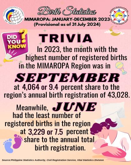 Trivia of Birth Statistics by Birth of Occurrence (Jan-Dec 2023)