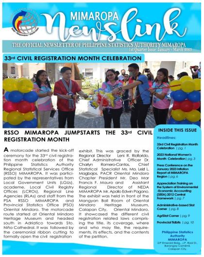 1st quarter 2023 Newsletter MIMAROPA