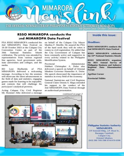 4th quarter 2023 Newsletter MIMAROPA