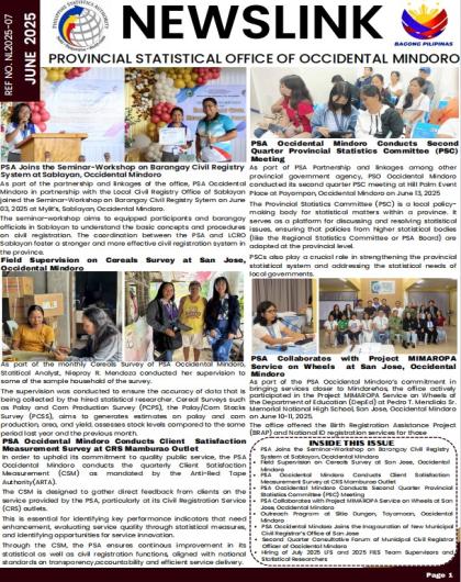 June 2025 News Letter