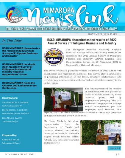 November 2024 Newsletter MIMAROPA