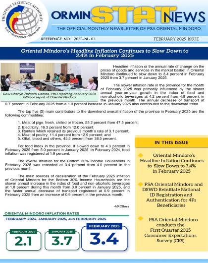 Oriental Mindoro March 2025 Newsletter (February 2025 Issue)